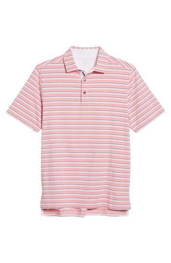 Men's Bobby Jones Xh2o Regis Stripe Polo, Size - Pink
