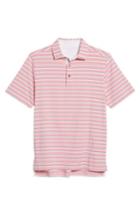 Men's Bobby Jones Xh2o Regis Stripe Polo, Size - Pink