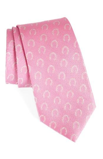 Men's Nordstrom Horseshoe Silk Tie, Size - Pink