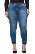 Women's Good American Good Legs High Rise Split Hem Crop Skinny Jeans - Blue