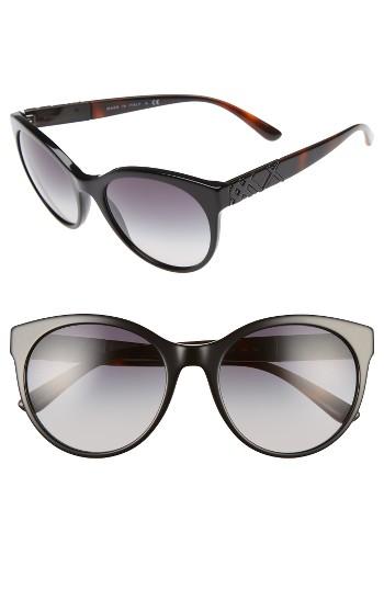 Women's Burberry 56mm Retro Sunglasses - Black