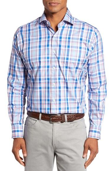 Men's Peter Millar Holiday Fit Plaid Sport Shirt