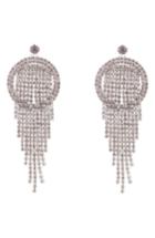 Women's Nina Pave Crystal Fringe Drop Earrings