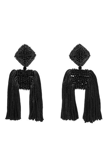 Women's Sachin & Babi Noir Dupio Short Tassel Drop Earrings