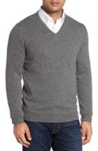 Men's Monte Rosso V-neck Cashmere Sweater, Size - Grey