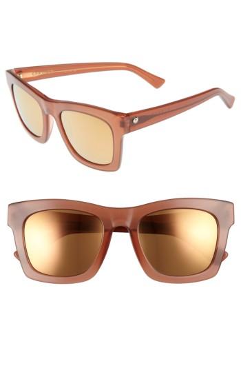 Women's Electric 'crasher' 53mm Retro Sunglasses - Calafia Rose/ Champagne