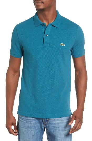 Men's Lacoste Slim Fit Pique Polo (s) - Blue/green