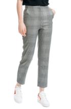 Women's Maje Lino Check Crop Pants Us / 38 Fr - Grey