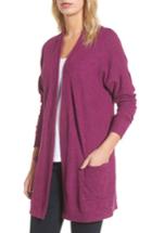 Women's Gibson Cozy Fleece Cardigan, Size Regular - Purple