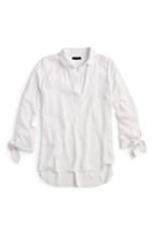 Women's J.crew Collared Tie-sleeve Popover Shirt