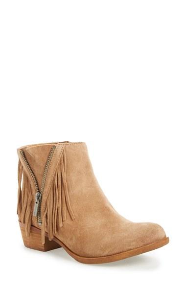 Women's Lucky Brand 'beeliner' Fringe Bootie .5 M - Brown