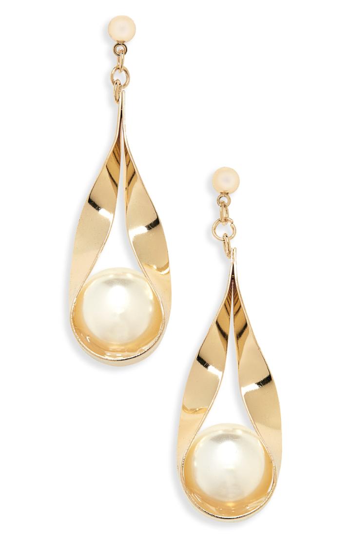 Women's Area Stars Midnight Imitation Pearl Drop Earrings (nordstrom Exclusive)