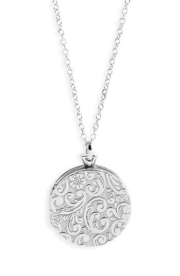 Women's Monica Rich Kosann Round Floral Locket Necklace