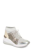Women's Michael Michael Kors Hilda Wedge Sneaker .5 M - Grey