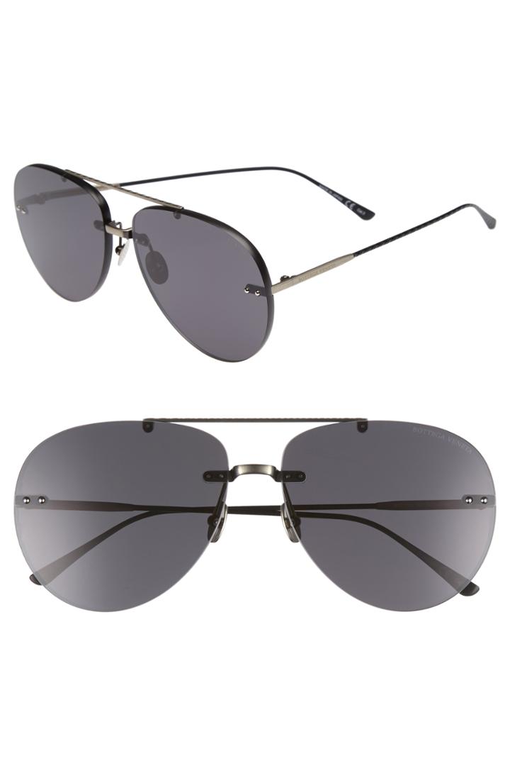 Women's Bottega Veneta 63mm Aviator Sunglasses -