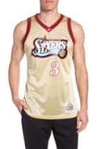 Men's Mitchell & Ness Nba Gold Iverson Jersey - Yellow
