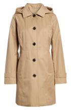 Women's Michael Michael Kors Missy Short Single-breasted Skirted Raincoat - Beige