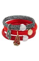 Marc Jacobs Mushroom Set Of 3 Ponytail Holders, Size - Red