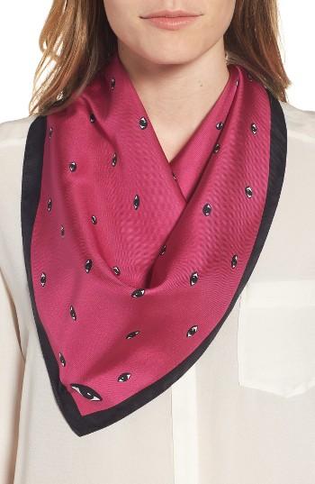 Women's Kenzo Eyes Graphic Silk Scarf, Size - Pink