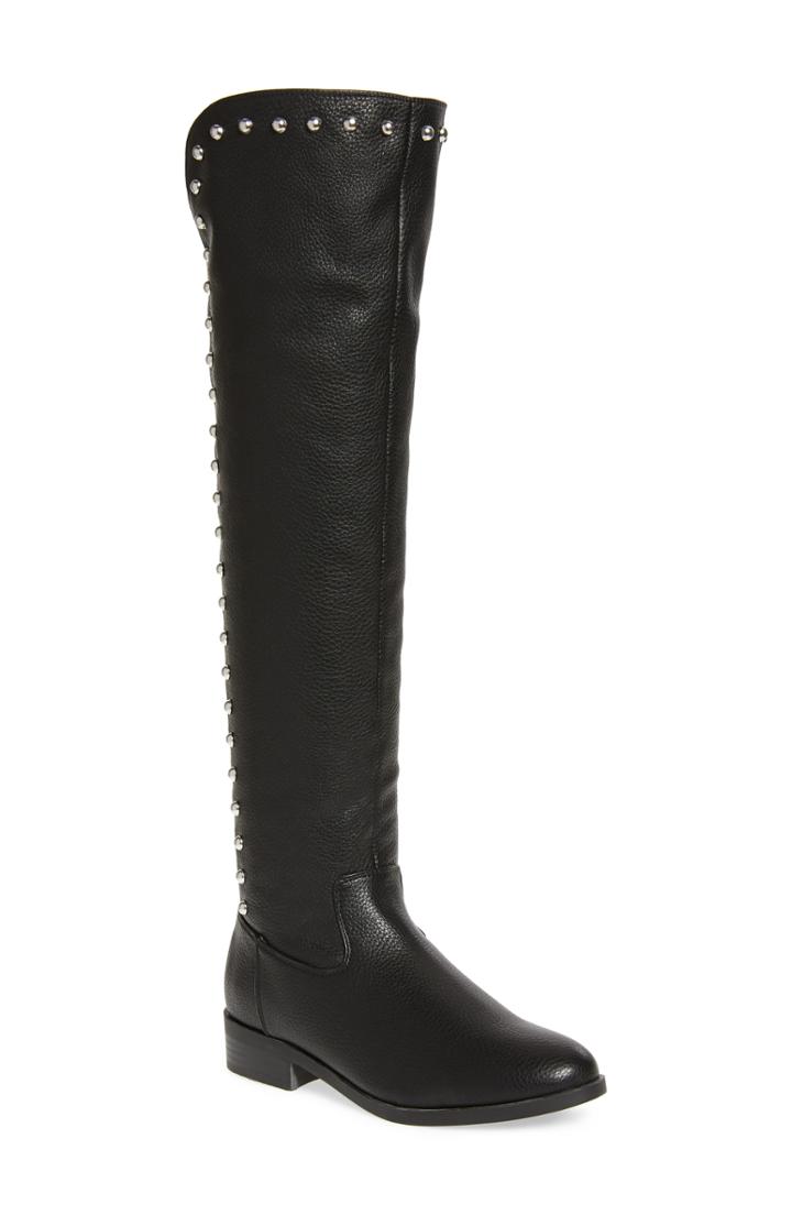 Women's Very Volatile Akita Studded Over The Knee Boot .5 M - Black