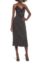 Women's Afrm Cady Lace Detail Midi Dress - Black