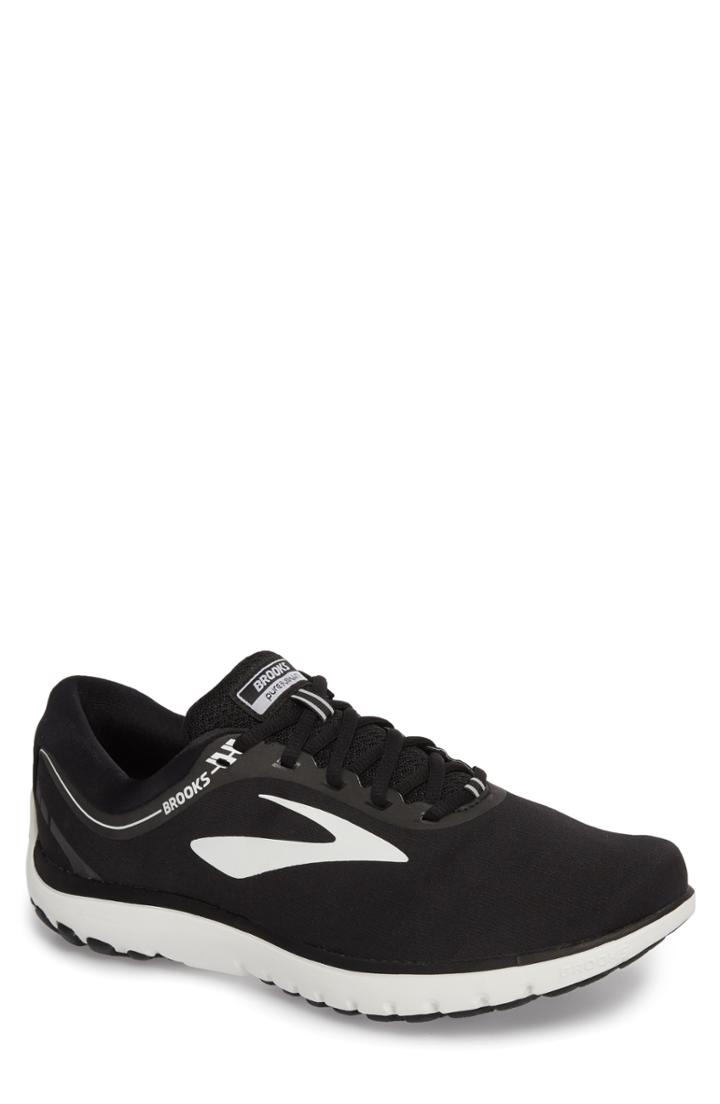 Men's Brooks Pureflow 7 Running Shoe .5 D - Black