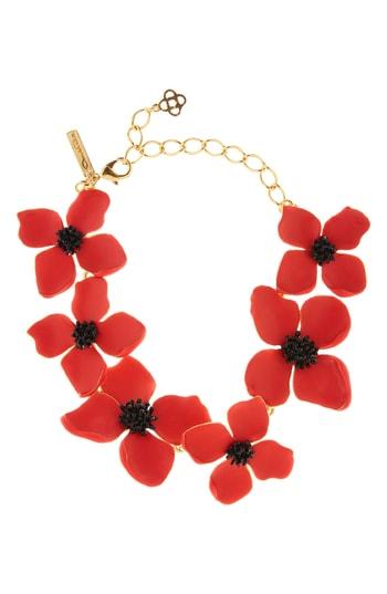 Women's Oscar De La Renta Painted Flower Collar Necklace