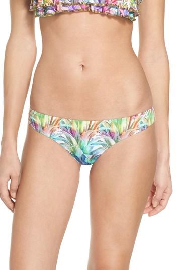 Women's Pilyq Ruched Teeny Bikini Bottoms - Green