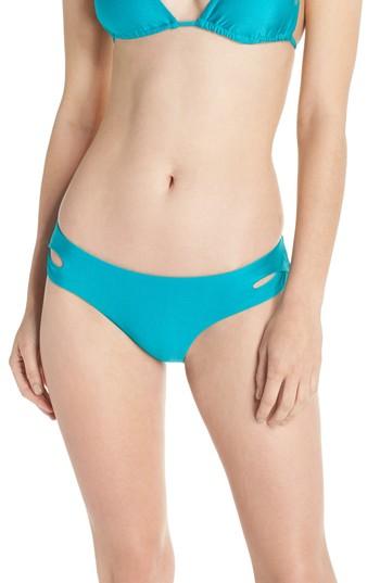 Women's Becca Shimmer Hipster Bikini Bottoms - Blue/green