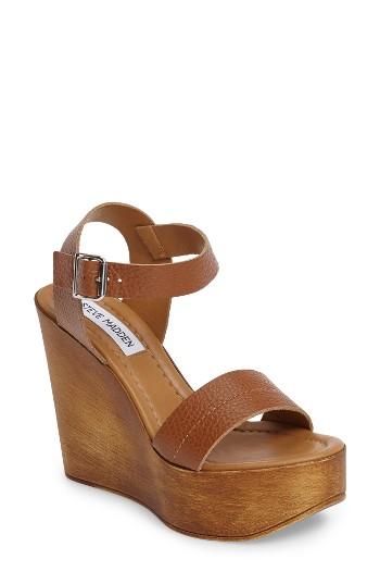 Women's Steve Madden Belma Wedge Sandal M - Brown