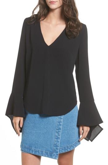 Women's The Fifth Label The Homeward Bell Sleeve Top - Black