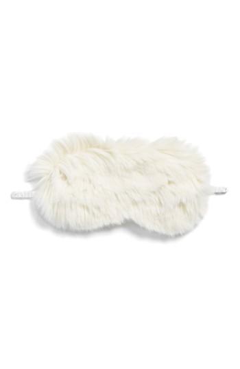 Nordstrom Faux Fur Eye Mask - Ivory