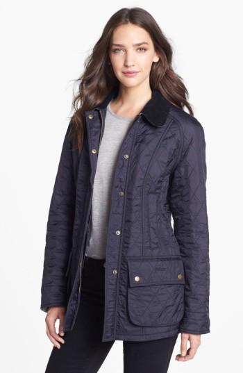 Women's Barbour 'beadnell' Quilted Jacket Us / 10 Uk - Blue