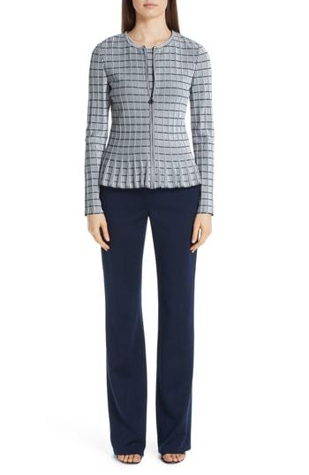 Women's St. John Collection Ottoman Knit Jacket, Size - Grey