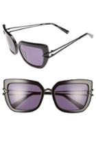 Women's Kendall + Kylie Bianca 56mm Cat Eye Sunglasses - Shiny Black/ Matte Satin Black