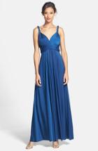 Women's Dessy Collection Convertible Wrap Tie Surplice Jersey Gown