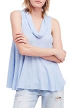 Women's We The Free By Free People Swing It Cowl Tank - Blue