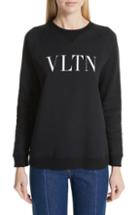 Women's Valentino Vltn Logo Sweatshirt - Black