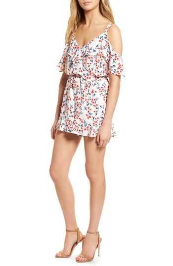 Women's Cupcakes And Cashmere Audrian Cold Shoulder Romper - White