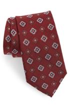 Men's Nordstrom Men's Shop Silk Medallion Tie, Size - Red