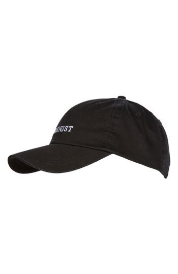 Women's Topshop Feminist Baseball Cap - Black
