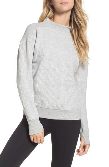 Women's Zella Textured Sweatshirt, Size - Grey