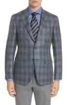 Men's Canali Classic Fit Wool Blend Check Sport Coat Us / 48 Eu R - Grey