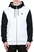 Men's Volcom Single Stone Zip Hoodie, Size - White