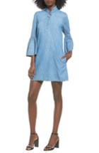Women's Blanknyc Good Behavior Chambray Bell Sleeve Dress - Blue