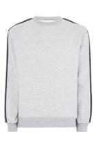 Men's Topman French Stripe Tape Sweatshirt - Grey