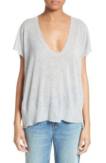 Women's T By Alexander Wang Knit Wool Blend Tee
