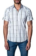 Men's Jared Lang Plaid Sport Shirt, Size - White