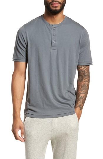 Men's Vince Layered Henley T-shirt - Metallic