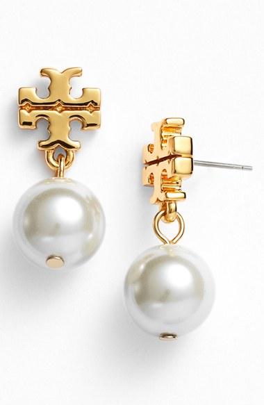 Women's Tory Burch Faux Pearl Drop Earrings